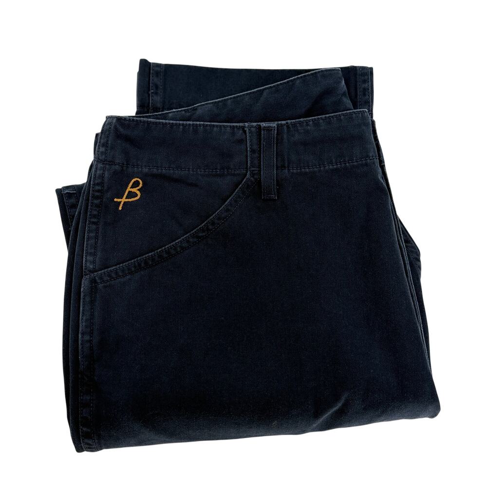 Birdwell Beach Britches Herringbone Pants Mens 35X32 (36W)Button Fly In Blue USA